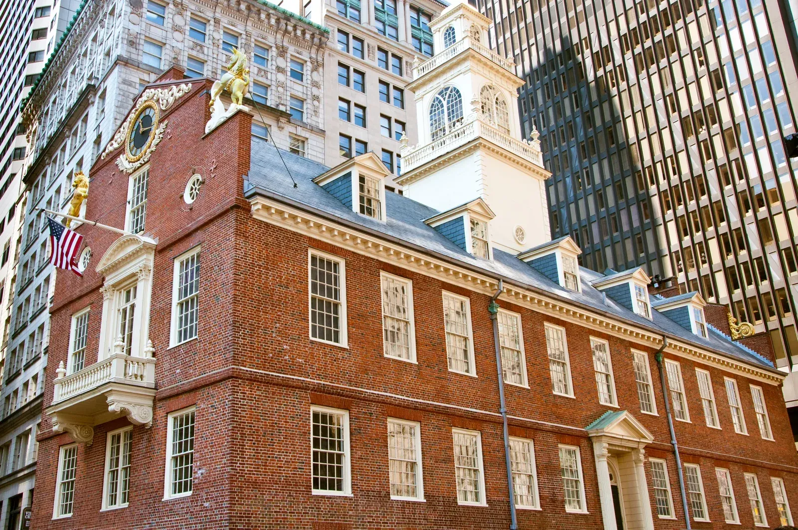 Restored brick building in central Boston